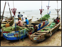 Fischerhafen in Ghana