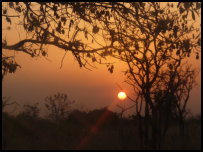 Sonnenuntergang auf der Nazinga-Ranch