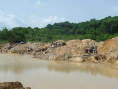 Diamantmine bei Kenema