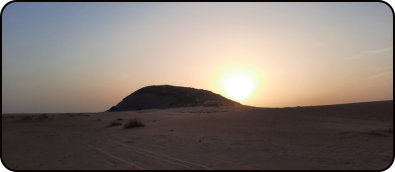 Sonnenuntergang am Felsen von Ben Amira