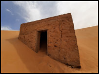 Sand bedeckt die Altstadt von Chingetti