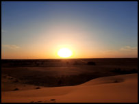 Sonnenuntergang in den Dünen von Chinguetti