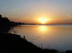 Sonnenuntergang in Ségou