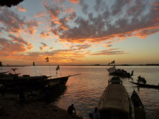 Sonnenuntergang in Mopti