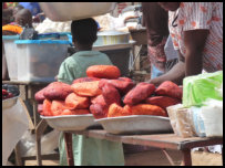 Käsestand in Benin