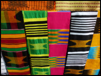 Kente cloth in Kumasi, Ghana