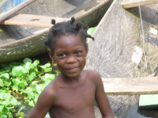 girl in the stilt village of Ganvié