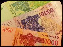 West African Franc in Burkina Faso, Benin and Togo