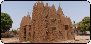 ancient mud mosque in Kouto, Ivory Coast