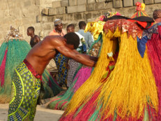 Zangbeto ceremony in Grand Popo