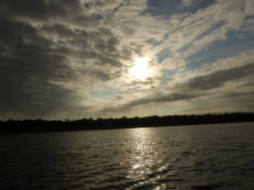 boat ride to the stilt village of Nzulezo