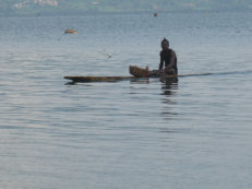 Fisherman on Lake Bosumtwi