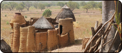 Typical mud house of the Tamberma people in the north of Togo