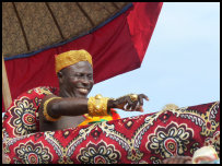 Local king at Fetu Afahye Festival in Cape Coast, Ghana