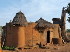 mud castle of the Somba people in Koussoucoingou