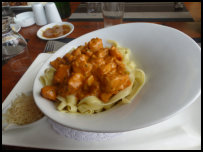 tagliatelle with seafood, restaurant of the Bandia Reserve