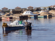 Salt extraction at Lac Rose