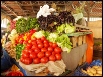 Dakar, fresh vegetables on sale in Kermel market