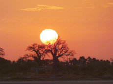 sunset in the Sine Saloum Delta