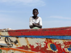 in the fishing harbour of Joal