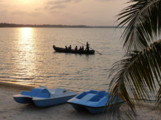 on the banks of Lake Togo