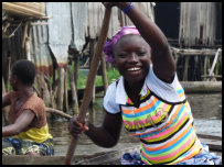 On Lake Nokoué  in the stilt village of Ganvié, Benin